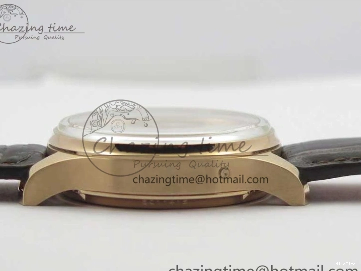 MIROTIME 0308 Compact Portugieser Perpetual Calendar IW503302 RG V9F 1:1 Best Edition White Dial on Brown Leather Strap A 7113